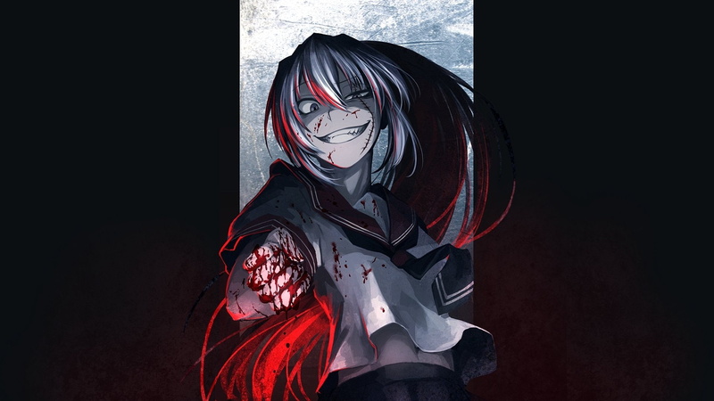 Mahiru Banba, Blood, Riddle Story of Devil, Anime, 1080P