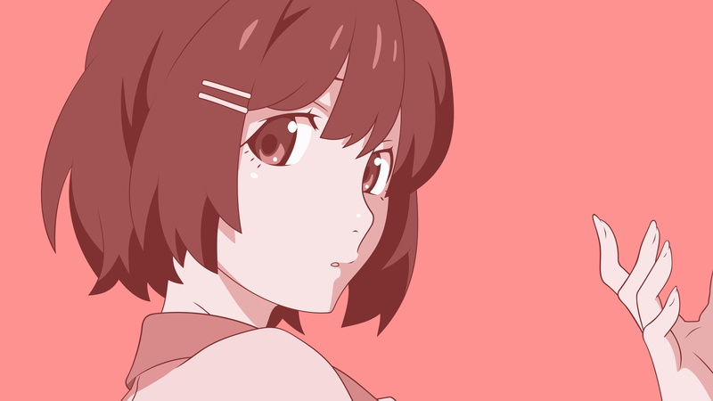 front view, indoors, lifestyles, one person, close-up, anime girls, studio shot, Monogatari Series, digital composite, nature, chocolate, representation