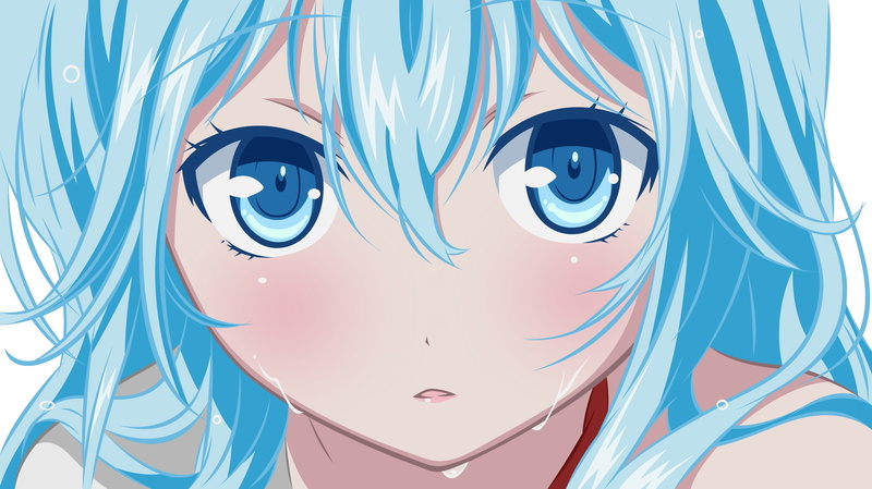 touwa, art, transparent, anime, hair, blue, eyes, erio, onna, hot, seishun, girls, Vector, Blue Eyes, denpa, wet, otoko, hd, 4K