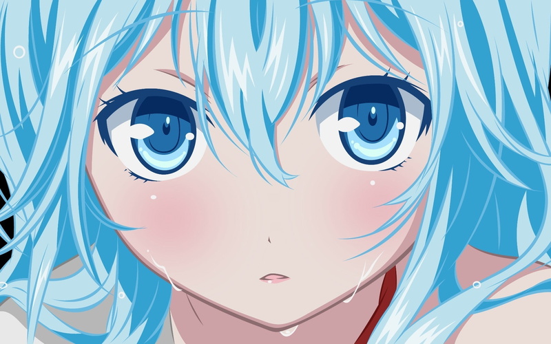 otoko, touwa, close, 1080P, denpa, open, closeup, hd, blush, seishun, onna, nature, girls, close-up, art, erio, mouth, eyes, anime, x, blue