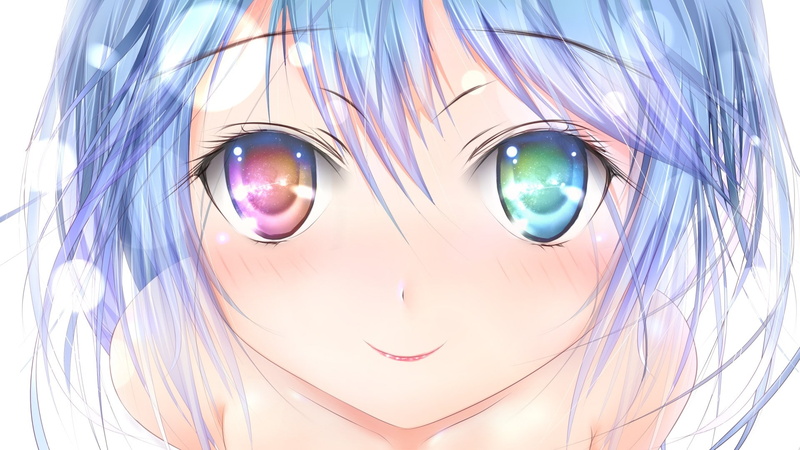 onna, blue, otoko, character, hd, cartoon/comic, hair, 1080P, seishun, denpa, to, anime, woman