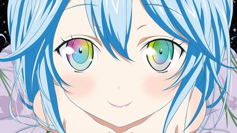 2K, Anime, close-up, denpa onna to seishun otoko, touwa erio, aqua hair
