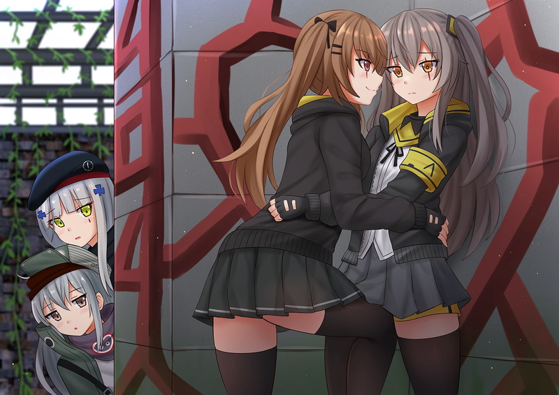 UMP9 (Girls Frontline), G11 (Girls Frontline), Girls Frontline, 1080P, Video Game, UMP45 (Girls Frontline), HK416 (Girls Frontline)