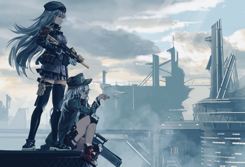 Girls Frontline, Video Game, HK416 (Girls Frontline), G11 (Girls Frontline), 1080P