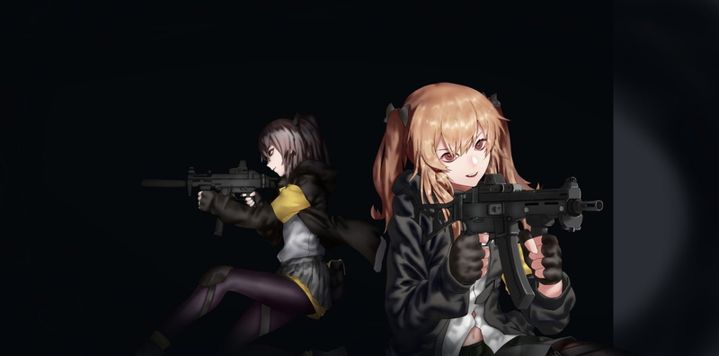 Girls Frontline, UMP9 (Girls Frontline), UMP45 (Girls Frontline), Video Game, 1080P