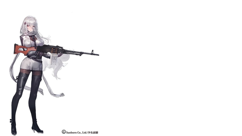 one person, high heels, 1080P, Girls Frontline, weapon, young women, arts culture and entertainment, simple background, copy space, young adult, clothing