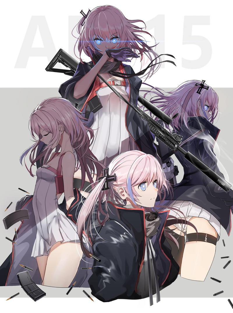 SWAV, anime, Girls Frontline, portrait display, AR15 (Girls Frontline), anime girls, 1080P