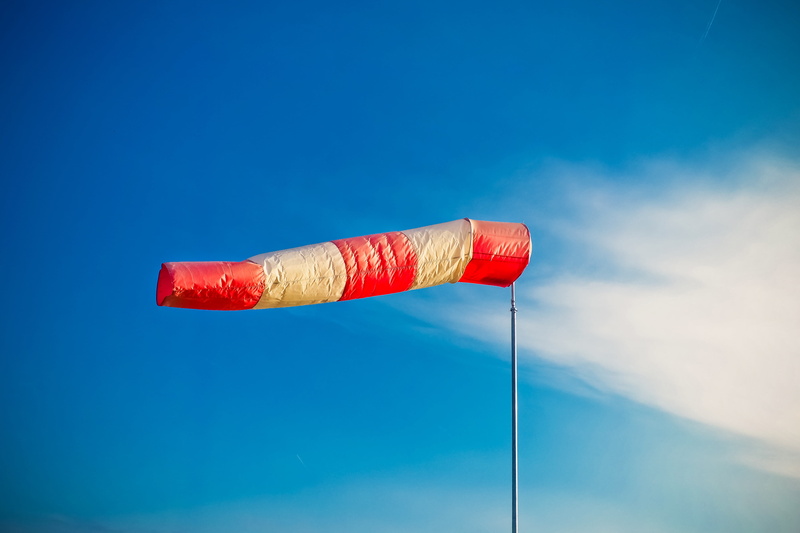 wind direction sensor, red, flutter, indicator, wind indicator, sign, anemometer, outdoors, wind speed, white color, regional aerodrome, flag, blow, lantern