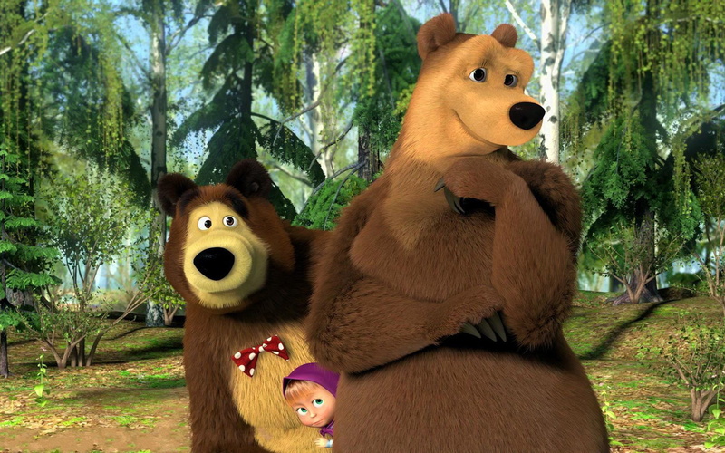 Masha and the Bear, 1080P, cartoons, 1920x1200