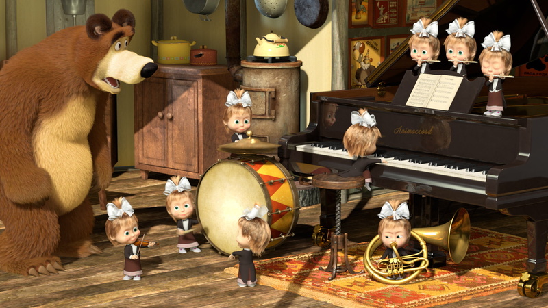 representation, choice, illustration, drum, musical Instrument, piano, no People, art and craft, variation, Masha and the bear, cartoon, wood - Material