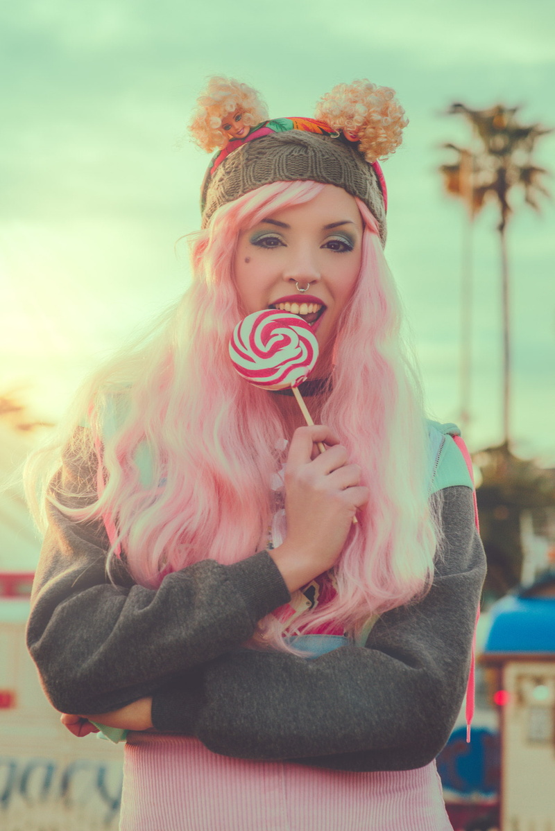500px, Ruben Cid, lollipop, women, 1080P, pink hair, model