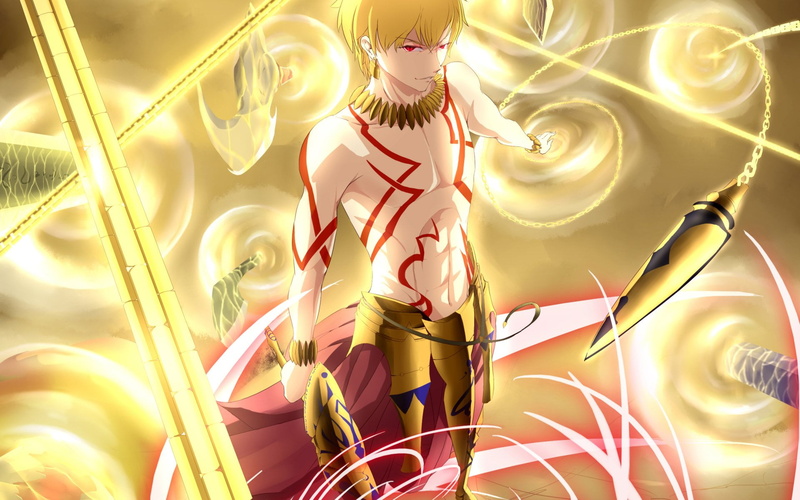 belief, male likeness, female likeness, indoors, Fate Series, sculpture, spirituality, Gilgamesh (Fate Series), Fate/Grand Order, 1080P, representation