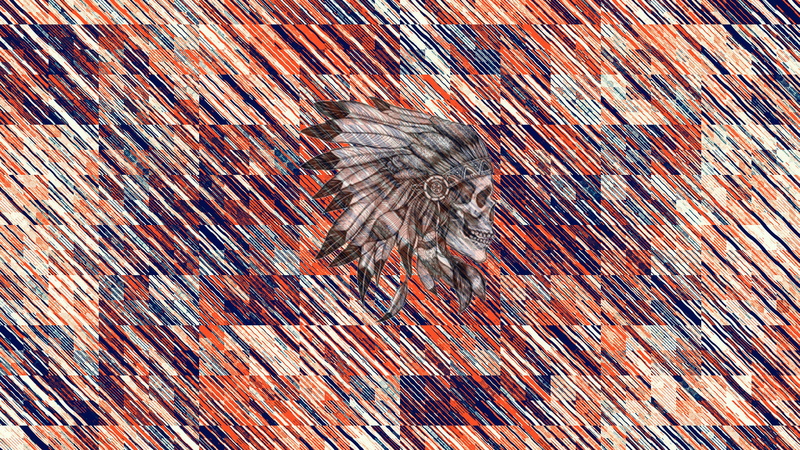 digital, Native Americans, skull, 1080P