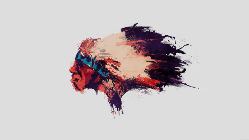 black color, white background, pattern, copy space, studio shot, complexity, indoors, chaos, paint, splattered, people, close-up, native americans men face profile digital art simple background artwork painting paint splatter white background feathers headband