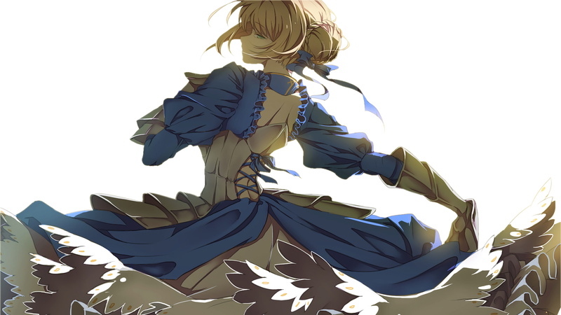 outdoors, pattern, sculpture, day, art and craft, craft, statue, Saber, no people, human representation, clear sky, anime, sky, anime girls, blue, Fate Series
