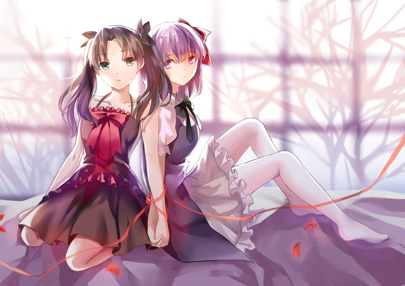 anime girls, Fate/Stay Night, Tohsaka Rin, Matou Sakura, 1080P, Sakura Matou