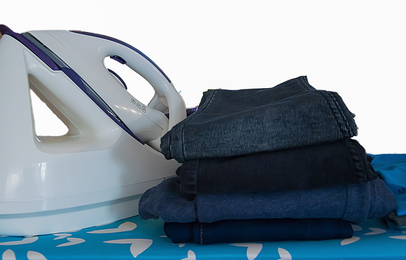 ironing station, close, fashion, indoors, stuffed, sofa, blue, white, one person, human body part, mode of transportation, hot, jeans, zipper, casual clothing