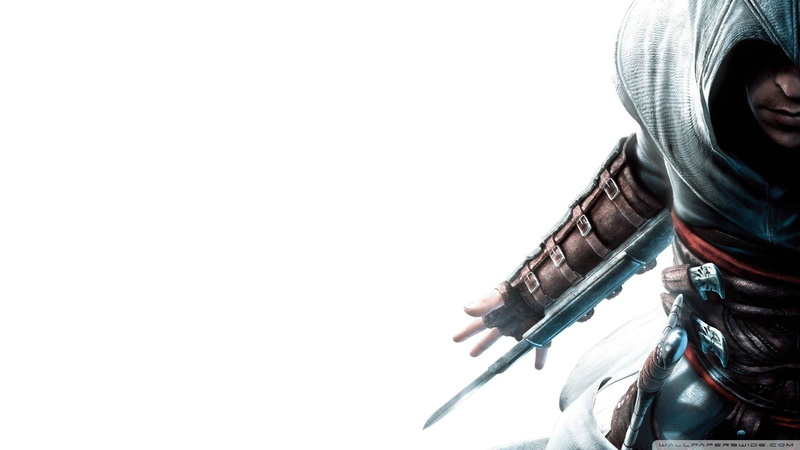 Altaïr Ibn-LaAhad, video games, 1080P, clear sky, Assassins Creed, close-up, real people, white background, lifestyles, copy space, leisure activity, portrait
