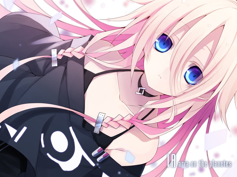 anime girls, 720P, pink hair, IA (Vocaloid), long hair, anime, blue eyes, Vocaloid