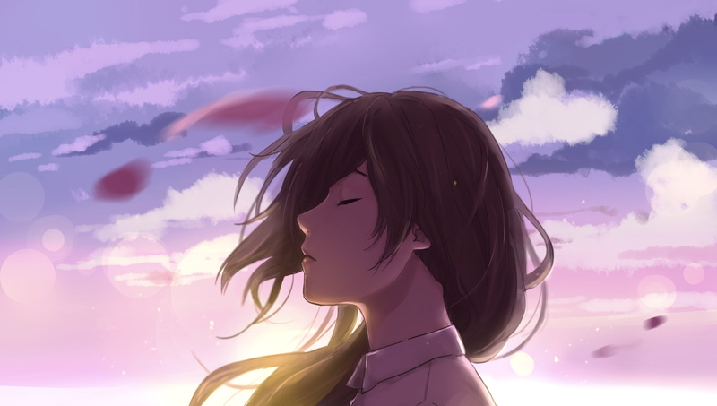 Anime, tousled hair, leisure activity, lifestyles, 2K, young women, outdoors, anime girl, hairstyle, beautiful woman, scenic, one person, hair, women