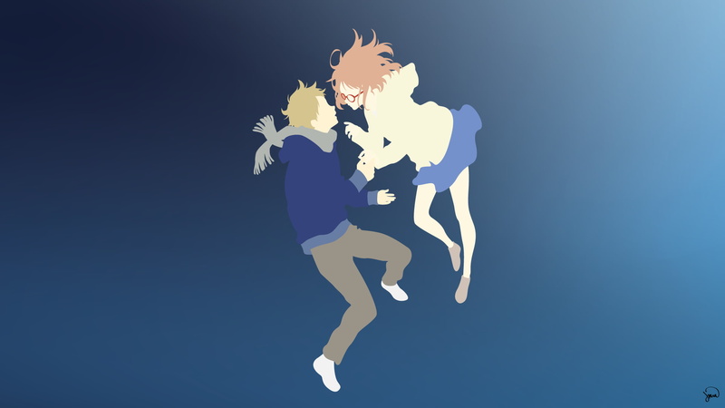 glasses, minimalism, 1080P, Kyoukai no Kanata