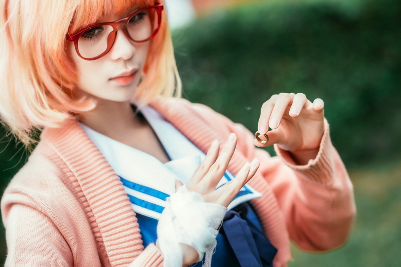 rings, women, women with glasses, Asian, Kuriyama Mirai, Kyoukai no Kanata, cosplay, model, 1080P
