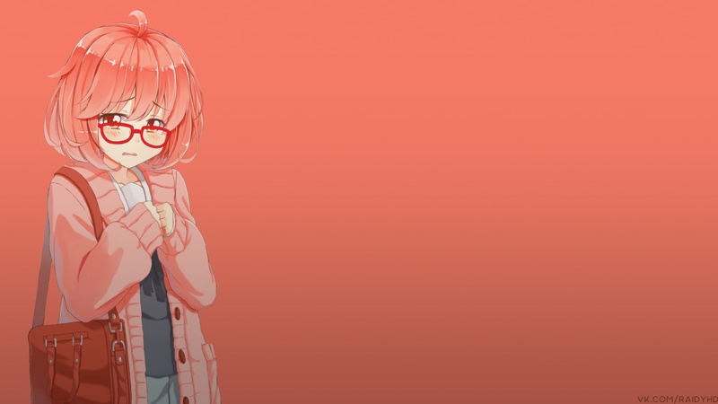 women, robot, colored background, Kuriyama Mirai, red, Kyoukai no Kanata, representation, toy, anime girls, 1080P, child, childhood, studio shot, front view