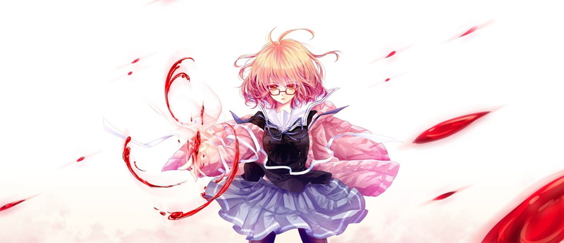 looking at camera, Kuriyama Mirai, portrait, creativity, nature, one person, manga, blond hair, hairstyle, young adult, women, Kyoukai no Kanata, 1080P