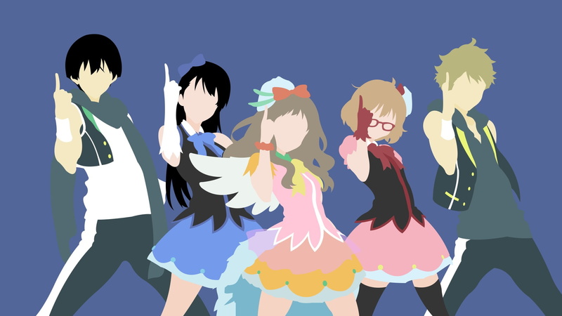 Kuriyama Mirai, anime, Nase Hiroomi, silhouette, standing, adult, Nase Mitsuki, leisure activity, 1080P, men, lifestyles, celebration, people, arts culture and entertainment