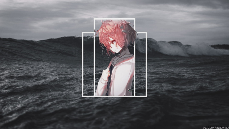 1080P, Kuriyama Mirai, anime girls, picture-in-picture, anime