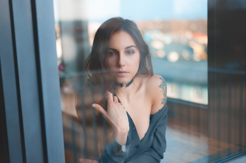 1080P, Eliza Wolniewicz, women, choker, Patrycjusz