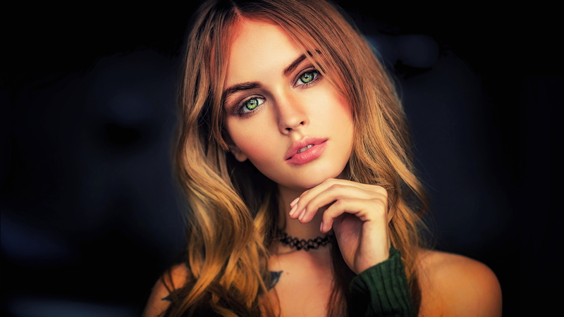 brunette, women, model, portrait, Ivan Gorokhov, 4K, Anastasia Scheglova