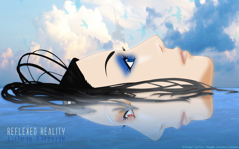 digital composite, text, day, no people, animal representation, nautical vessel, transportation, art and craft, outdoors, cloud - sky, Ergo Proxy, waterfront