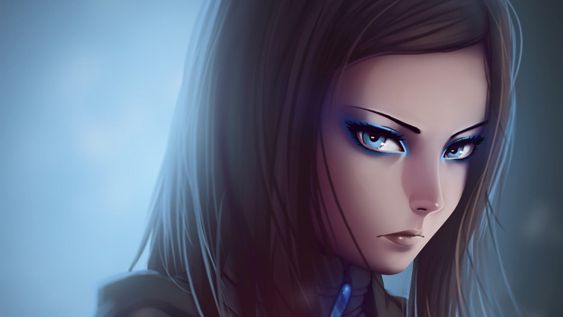 adult, anime, indoors, beautiful woman, one person, human face, body part, beauty, fashion, headshot, purple, Re-l Mayer, young adult, anime girls, make-up
