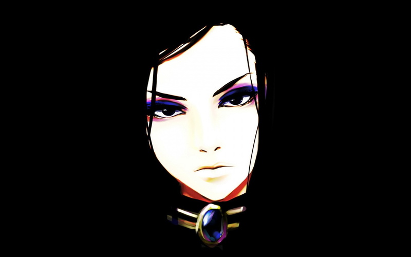 simple background, Ergo Proxy, 1080P, makeup, painting, face, Re-l Mayer