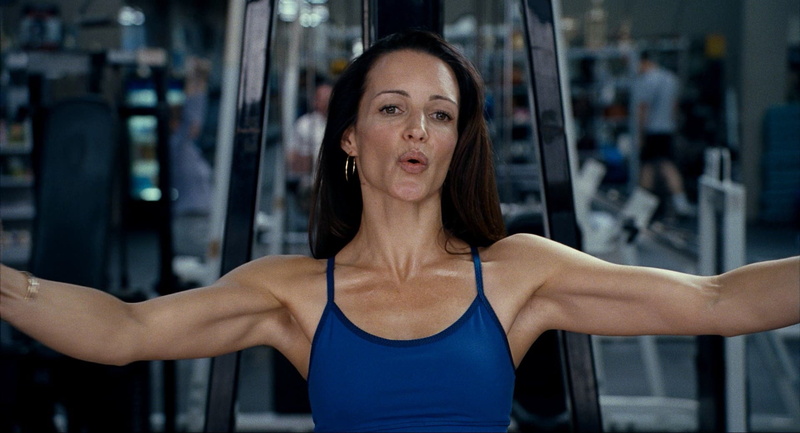 exercising, muscular build, sport, front view, weight, adult, 1080P, Kristin Davis, clothing, gym, strength, effort, mid adult, focus on foreground, mid adult women