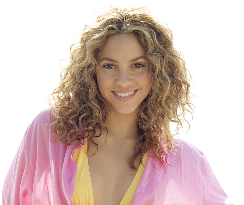 smile, shakira, blonde, singer, celebrity, 1080P