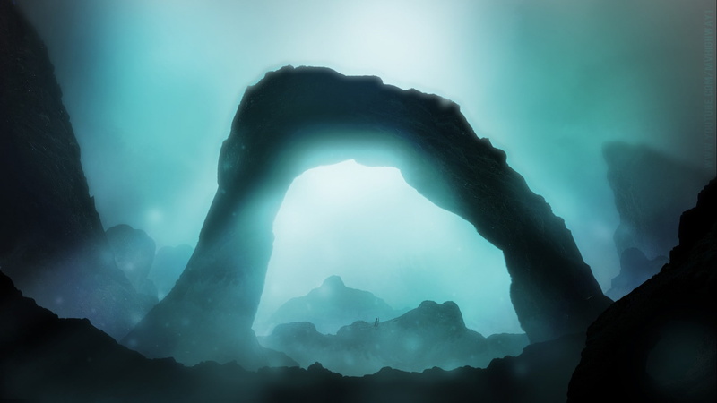 paintings, blue, paint, drawings, artwork, concept, light, matte, underwater, illustrations, life, digital, 1080P, photoshop, art