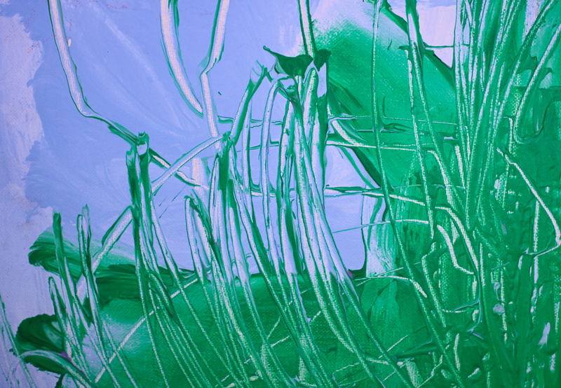 no people, artistic, artwork, green, close-up, vulnerability, beauty in nature, abstract, canvas, abstract painting, flower, design, blue, water, grass