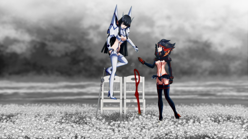 leisure activity, men, sky, full length, lifestyles, focus on foreground, real people, Matoi Ryuuko, beach, Kill la Kill, holding, cloud - sky, day, beauty in nature
