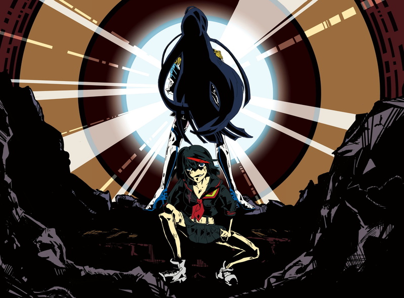patriotism, architecture, indoors, clock, circle, low angle view, time, arts culture and entertainment, digital composite, Kill la Kill, no people, transportation
