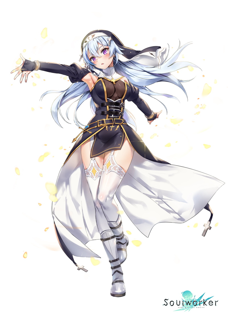 white stockings, 2K, Soul Worker, Rainmaker, Ephnel, thighs, anime girls