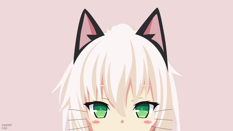 Nora to Oujo to Noraneko Heart, 2K, Anime, Green Eyes, Animal Ears, Shachi Yuuri, White Hair, Girl