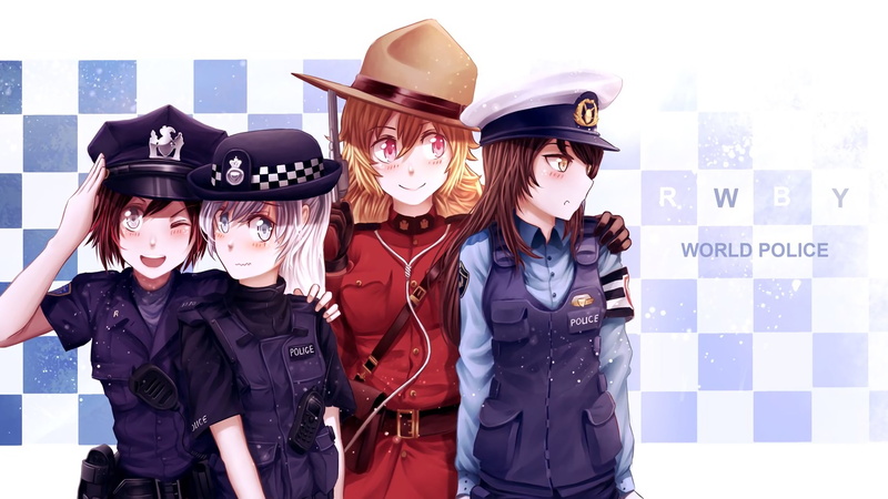 teenager, Weiss Schnee, friendship, young women, waist up, group of people, sister, looking at camera, boys, portrait, RWBY, government, front view, standing