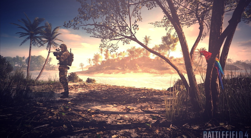 beauty in nature, sunset, nature, battlefield 4, 1080P, scenics - nature, tree, Games, Battlefield, growth, tree trunk, tranquility, standing
