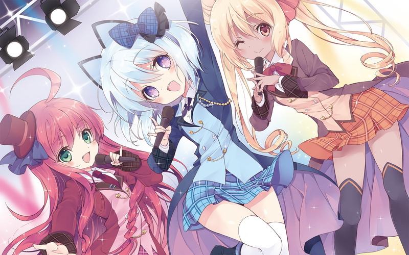 retail, anime girls, variation, for sale, still life, table, craft, creativity, Anime, illuminated, multi colored, art and craft, loli, digital composite