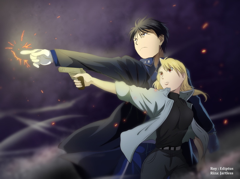 Roy Mustang, 2K, FullMetal Alchemist, Riza Hawkeye