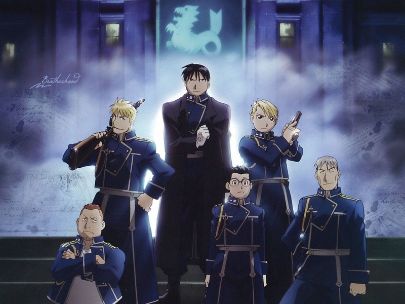 standing, occupation, Kain Fuery, people, Riza Hawkeye, Roy Mustang, gun, government, mid adult, front view, Vato Falman, mid adult men, clothing, smoke - physical structure