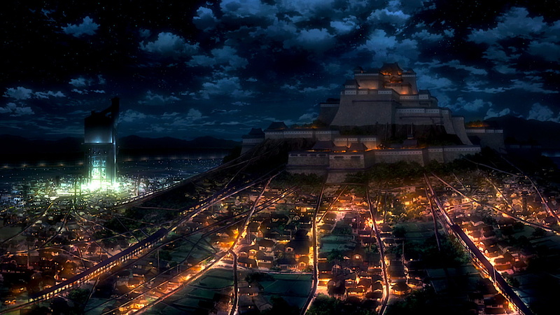 religion, spirituality, City, belief, night, nature, tree, Kabaneri of the Iron Fortress, architecture, building, place of worship, sky, built structure