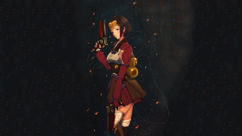 holding, looking, night, clothing, young adult, real people, dark, females, standing, Kabaneri of the Iron Fortress, young women, 1080P, adult, beautiful woman